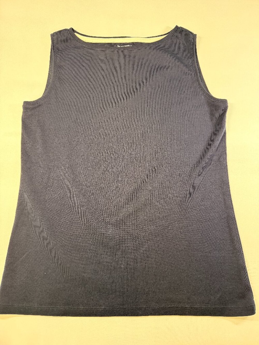Talbots Petite Navy Pima Cotton Sleeveless Tee SP
